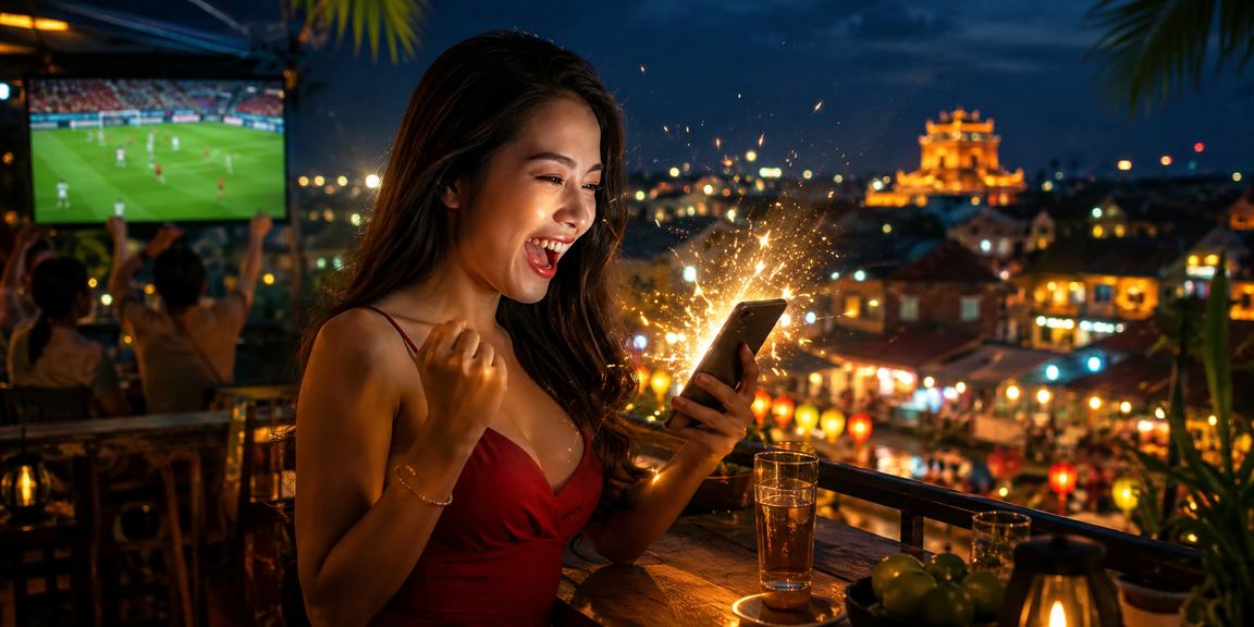 Người dùng tại Huế xem tỷ lệ kèo bóng đá và chuẩn bị cài đặt ứng dụng cá cược