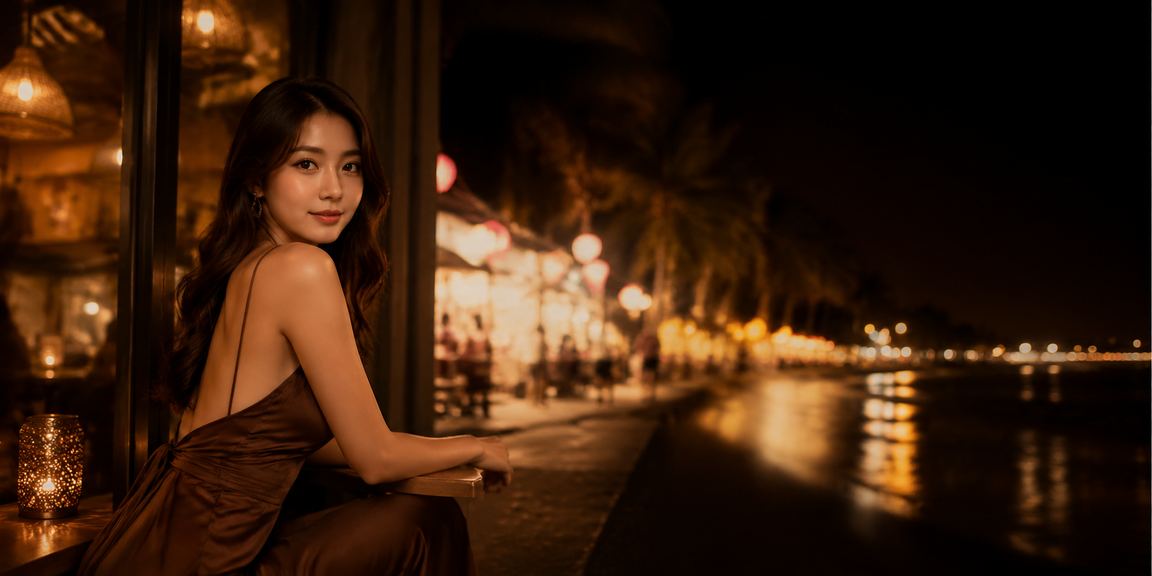 Người dùng tại Mũi Né vừa thưởng cà phê vừa chơi slot game trên điện thoại và theo dõi ưu đãi khuyến mãi